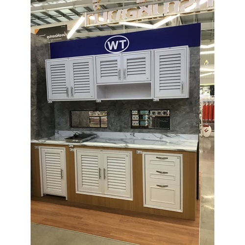 WT บานซิงค์คู่ 85x65CM. GB สีขาว