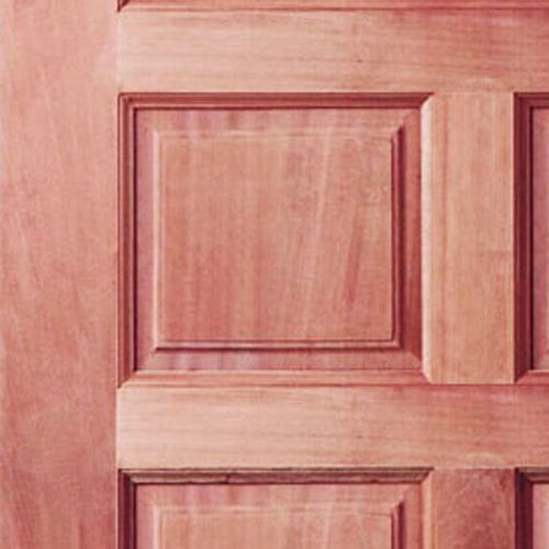 ประตูไม้สยาแดง บานทึบลูกฟักแกะลาย GC-34 90x200cm. BEST