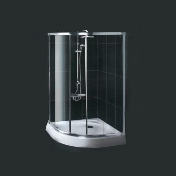 KOHLER ตู้อาบน้ำบานเลื่อน แบบโค้ง  เฟรมสีขาว กระจกเคลือบ รุ่น นาทีโอ ขนาด 900 x 900 x 1850 มม. 