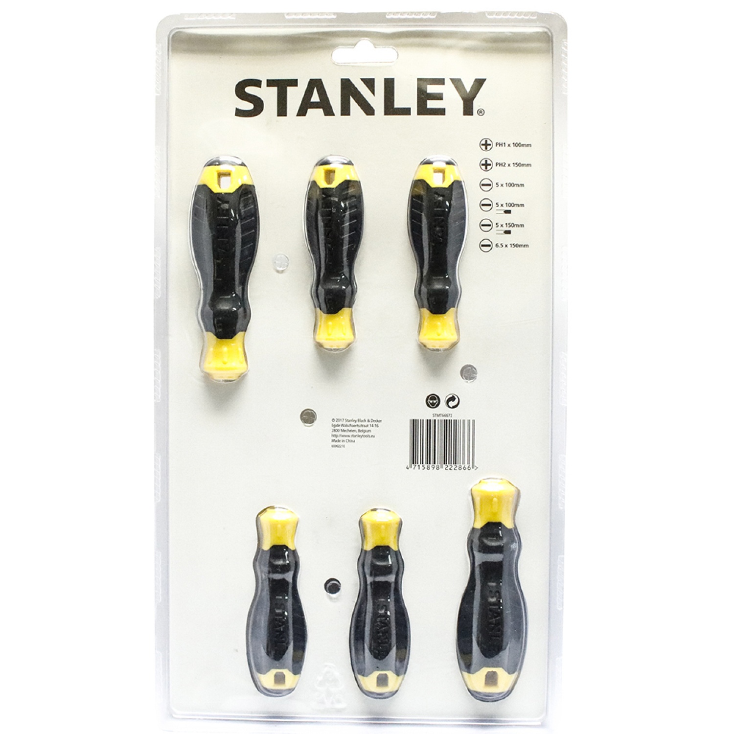 STANLEY ไขควง 6ตัว/ชุด(65-242) รุ่น STMT66672