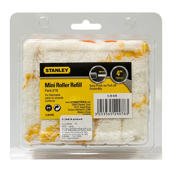 STANLEY ปลอกลูกกลิ้ง 4 นิ้ว ขนยาว - 29-078-5-10 ST. (10อัน/แพ็ค)