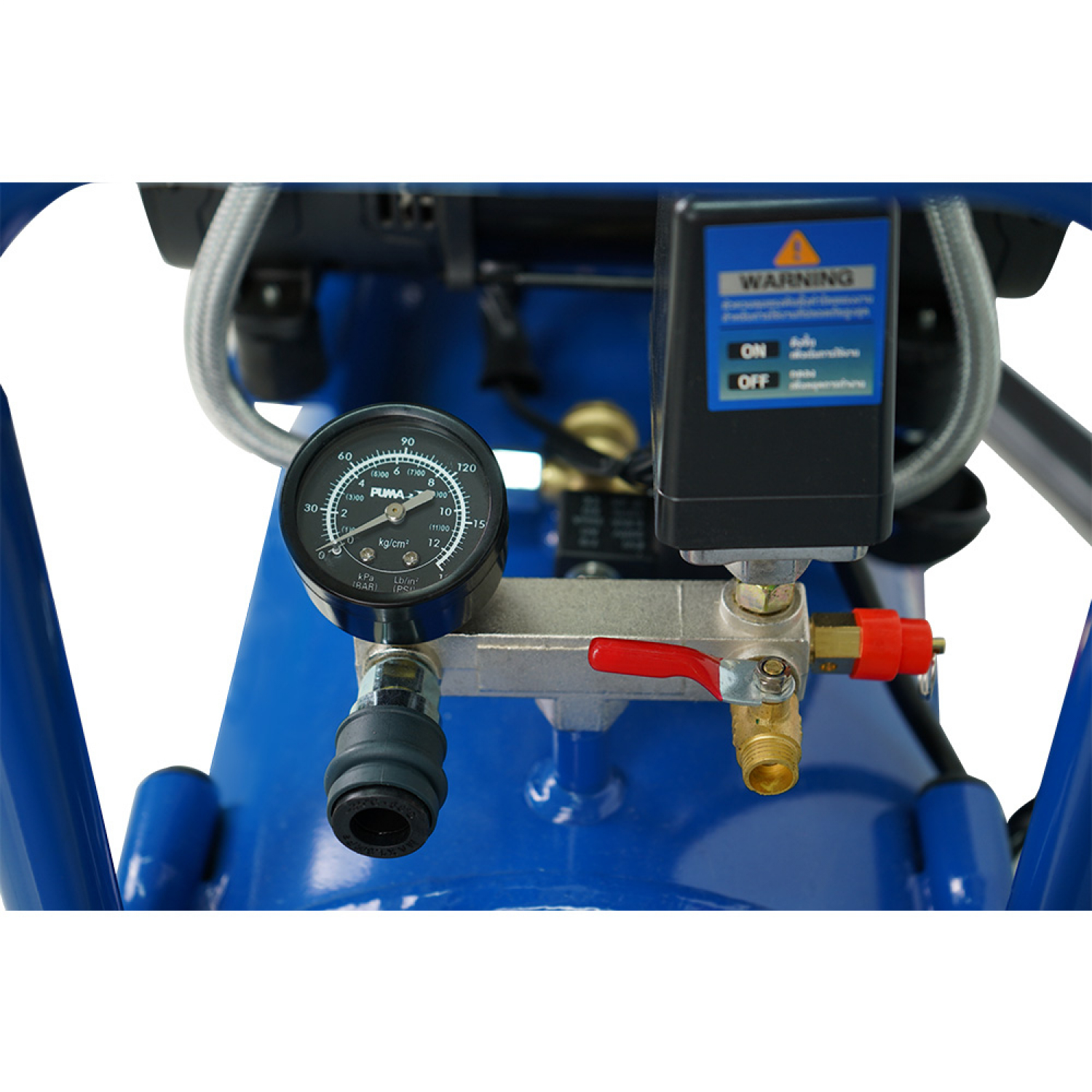 PUMA ปั๊มลมออยฟรี ไร้น้ำมัน PUMA-X ขนาด 1100Wx2HP 50L รุ่น PXO-50