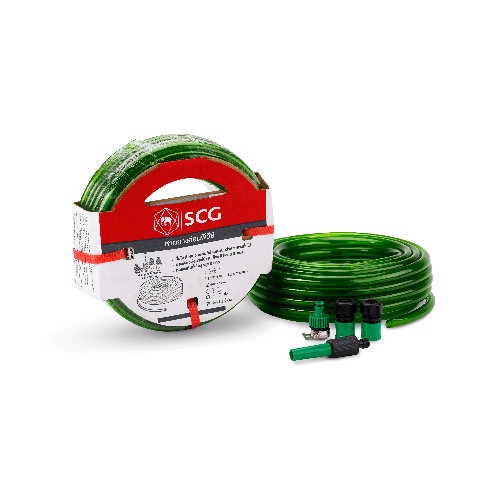 สายยางแฟนซีเขียว-SCG&หัวฉีด 5/8x15