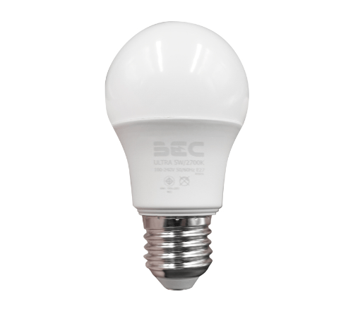 BEC หลอด LED Bulb A60 E27 5W 2700K รุ่น ULTRA แสงวอร์มไวท์ 