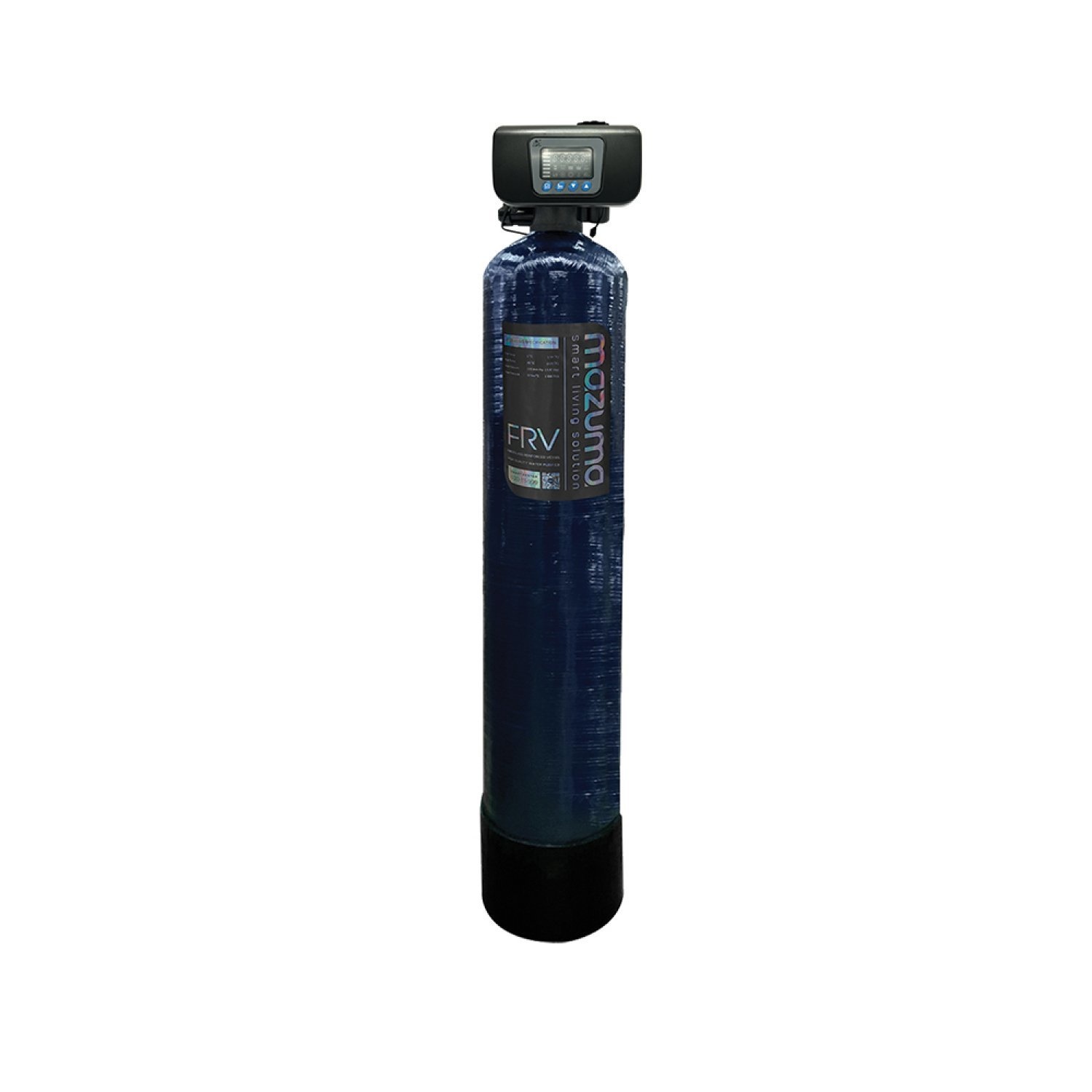 MAZUMA เครื่องกรองน้ำใช้ไฟเบอร์กลาส B19 DB AUTO FLOW-AN7L+CB7L+MG7L สีน้ำเงิน