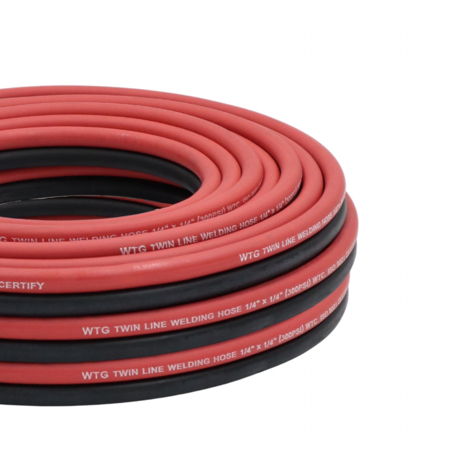 KOVET สายลมคู่ WTG ขนาด 1/4x1/4 นิ้ว ยาว 20 เมตร. สีดำ-แดง