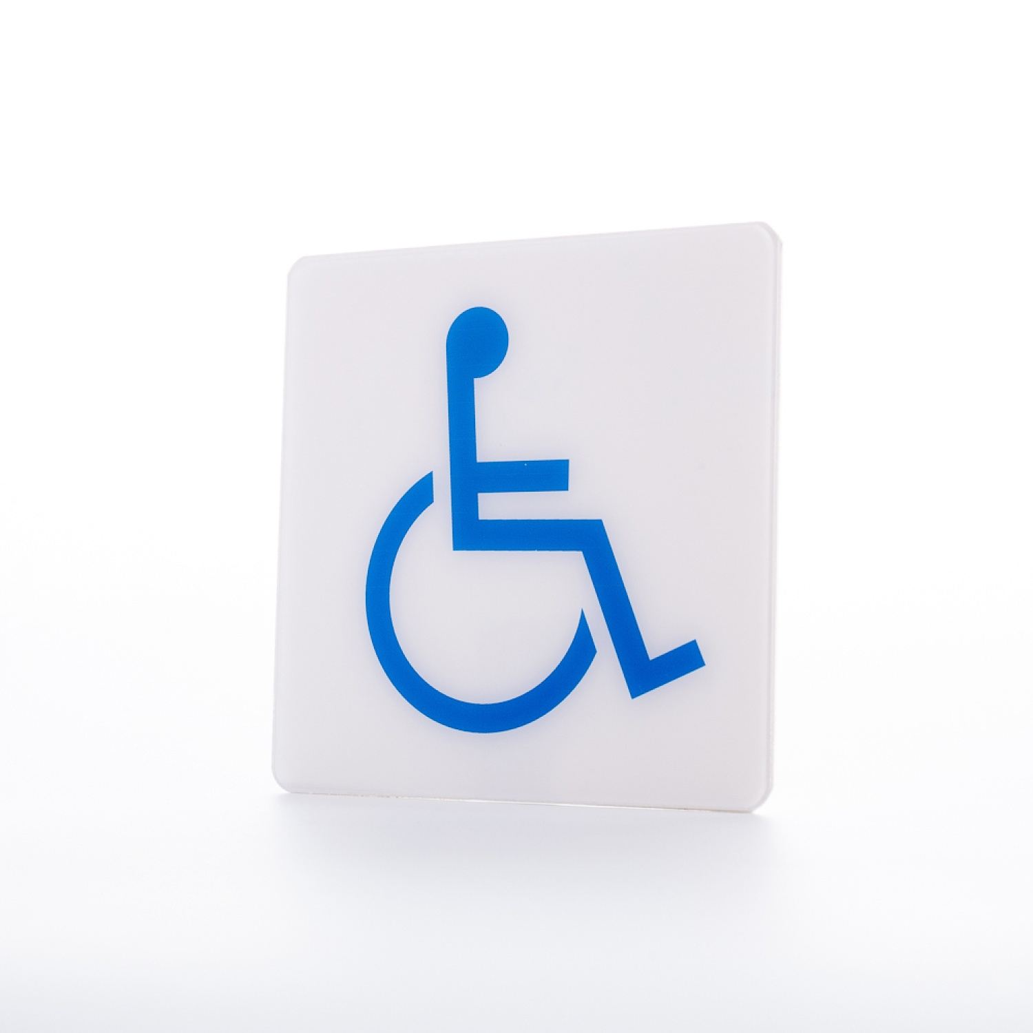 ป้าย PC หนา 1 มม Wheelchair ขนาด 10x10 ซม.