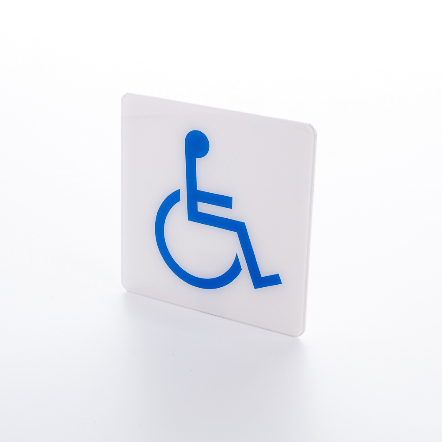 ป้าย PC หนา 1 มม Wheelchair ขนาด 10x10 ซม.