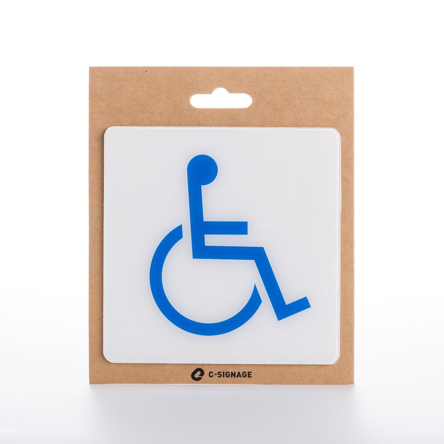 ป้าย PC หนา 1 มม Wheelchair ขนาด 10x10 ซม.