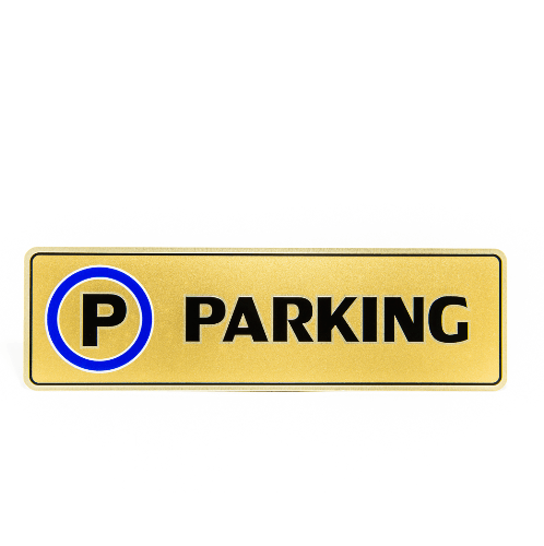 ป้ายอลูฯ SGB9101-77(PARKING สีทอง ขนาด 7.5x25 ซม.)