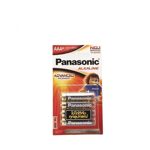 Panasonic ถ่านอัลคาไลน์ AAA (แพ็ค 4 ก้อน) รุ่น LR03T/4B สีทอง