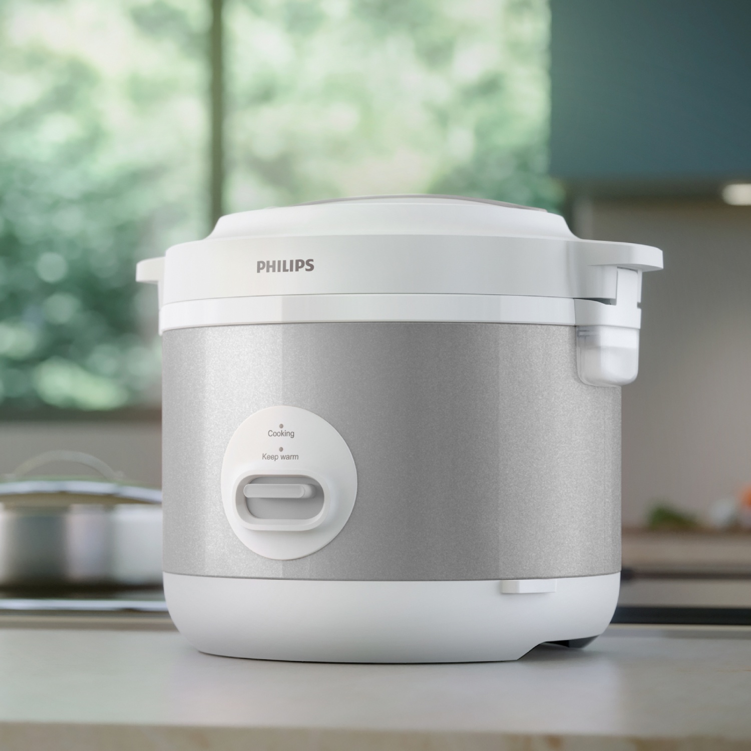 PHILIPS หม้อหุงข้าว 1.8 ลิตร HD3008/30 สีขาว