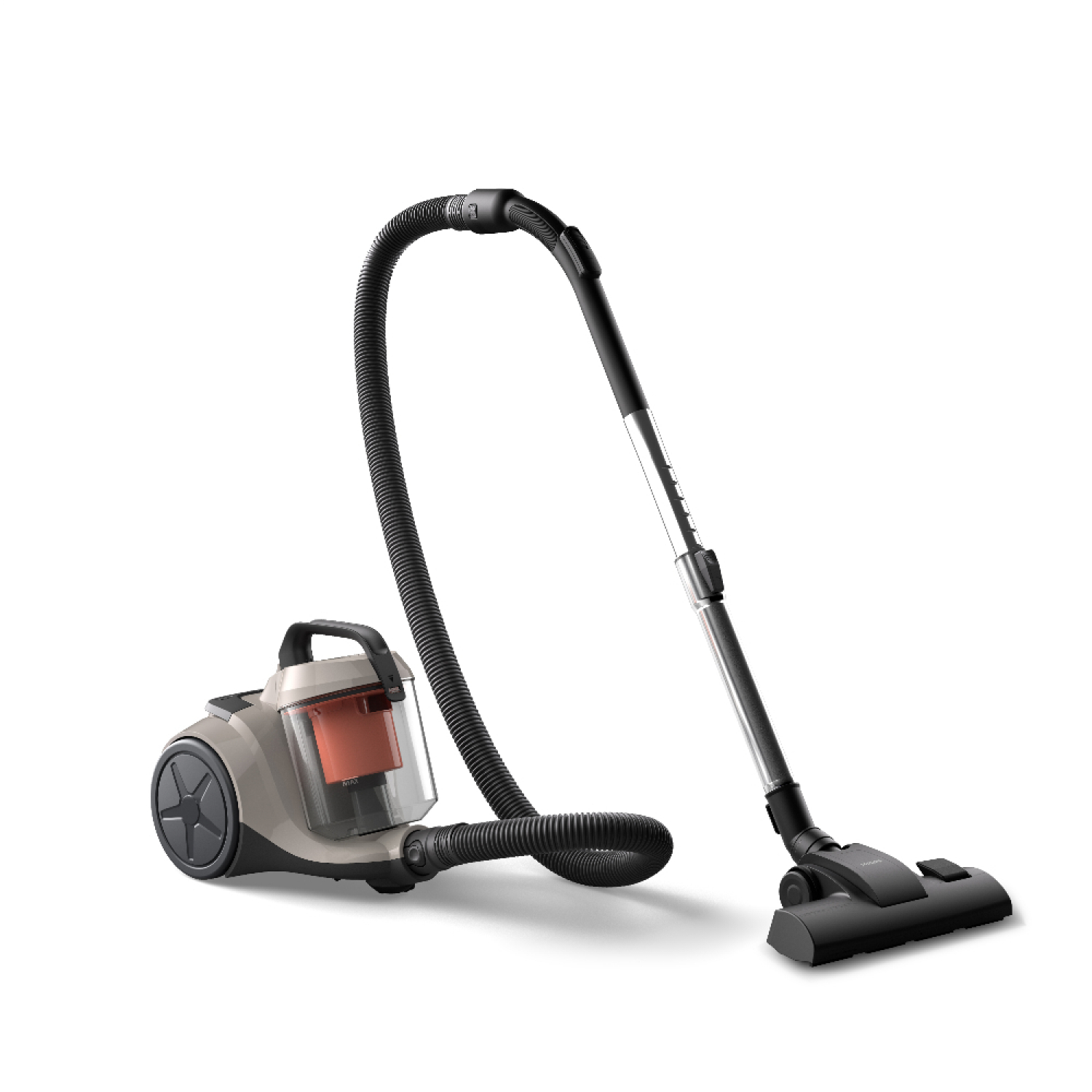 PHILIPS เครื่องดูดฝุ่นแบบไม่ใช้ถุงเก็บฝุ่น ขนาด 1200 วัตต์ 1000 Series รุ่น XB1012/10 สี Silk Beige & Coral Mood