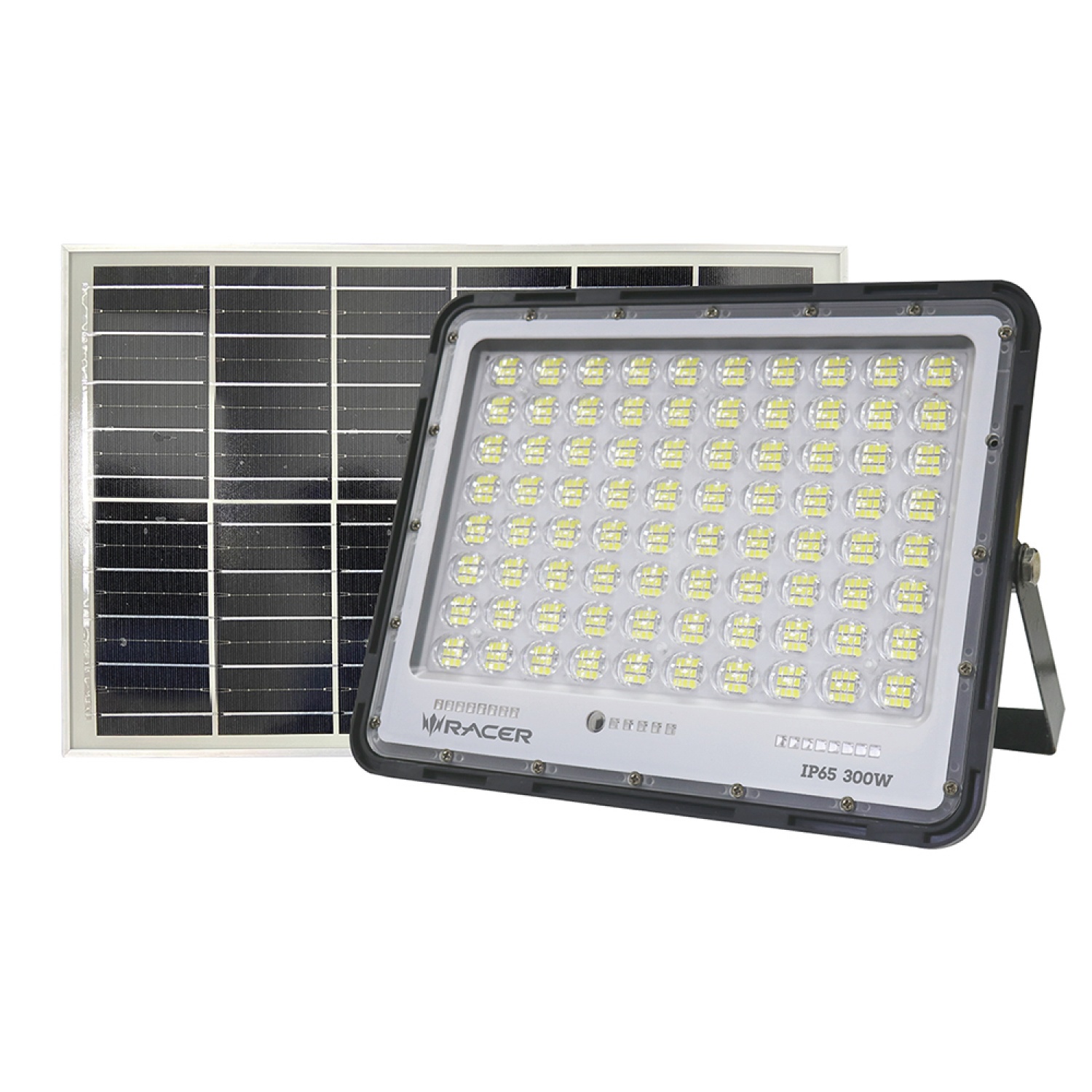 RACER โคมไฟฟลัดไลท์โซล่าร์เซลล์ 300W IP65 รุ่น MAX BEAM 6500K แสงขาว