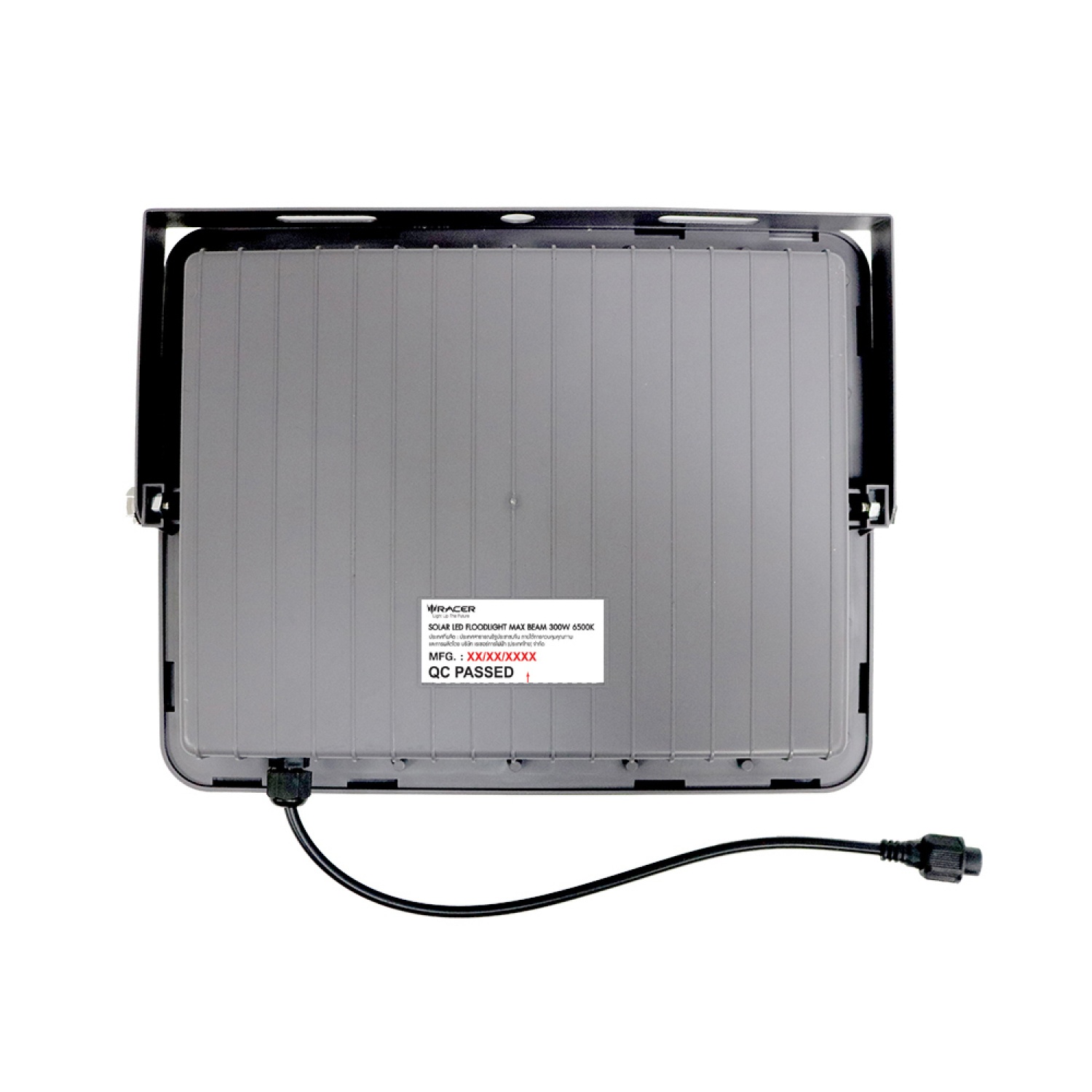 RACER โคมไฟฟลัดไลท์โซล่าร์เซลล์ 300W IP65 รุ่น MAX BEAM 6500K แสงขาว