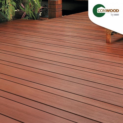 คอนวูด ไม้พื้น รุ่นเซาะร่อง ลายเสี้ยน  หน้า 12 นิ้ว 2.5x30x305ซม. สีธรรมชาติ