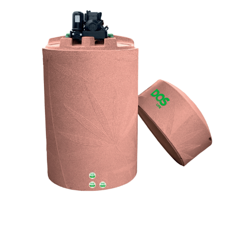 DOS ถังเก็บน้ำบนดินลายแกรนิต ขนาด 2000L รุ่น Natura Water PAC สี Granite Red