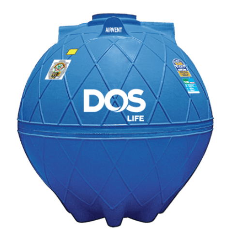 DOS ถังน้ำใต้ดิน 3000L รุ่น DUT GOLD สีฟ้า