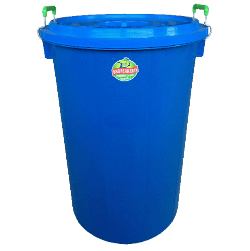 BIGONE ถังใส่น้ำพร้อมฝา แบบามาตรฐาน 80 ลิตร ขนาด 51x51x67ซม. สีน้ำงิน