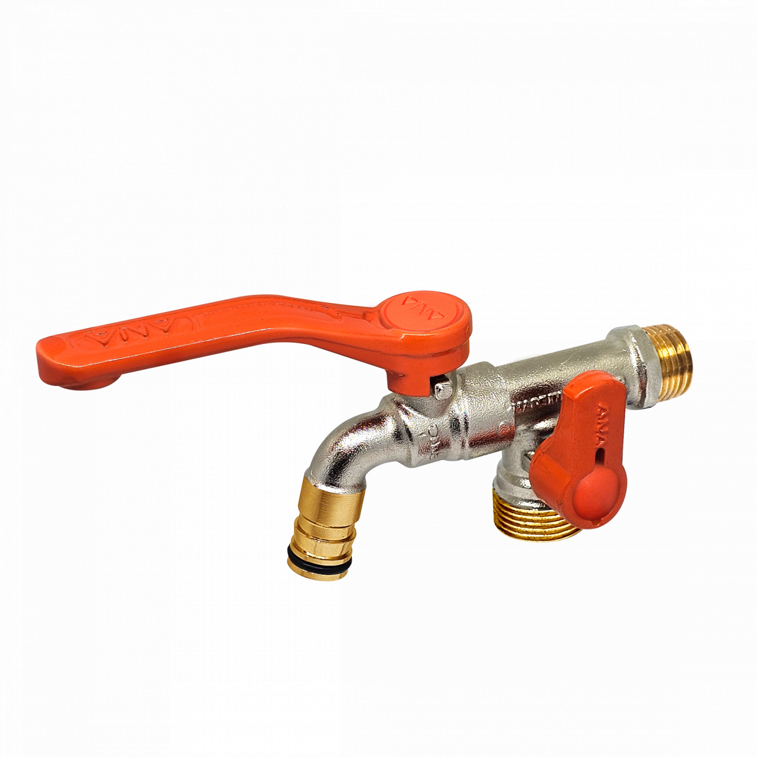 ANA ก๊อกสนาม 2 ทาง (2 IN 1) ด้ามส้ม 1/2x3/4