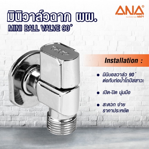 มินิบอลวาล์วฉาก ผผ. (BC)