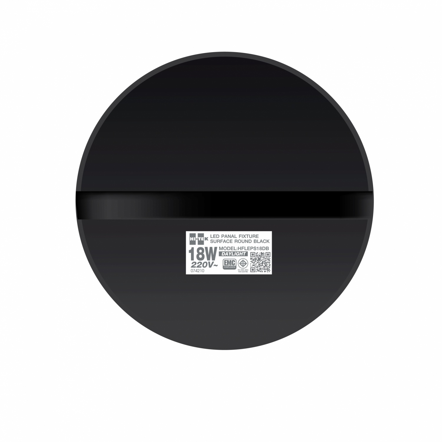 HI-TEK โคมพาแนล LED ทรงกลม 18W แบบติดลอย รุ่นHFLEPS18DB แสงขาว สีดำ