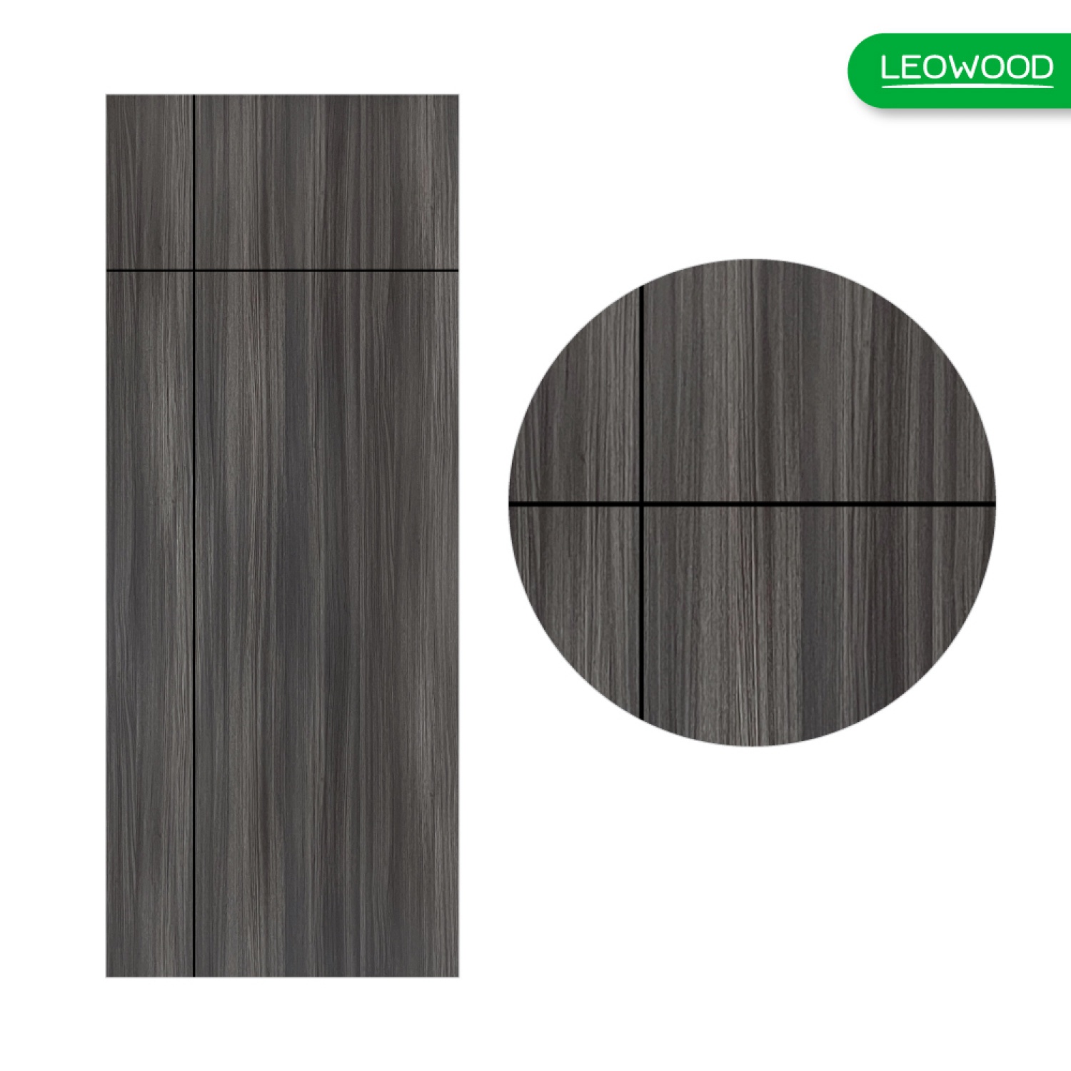LEOWOOD ประตู iDoor S6-03 80x200ซม.  Cinereo Oak
