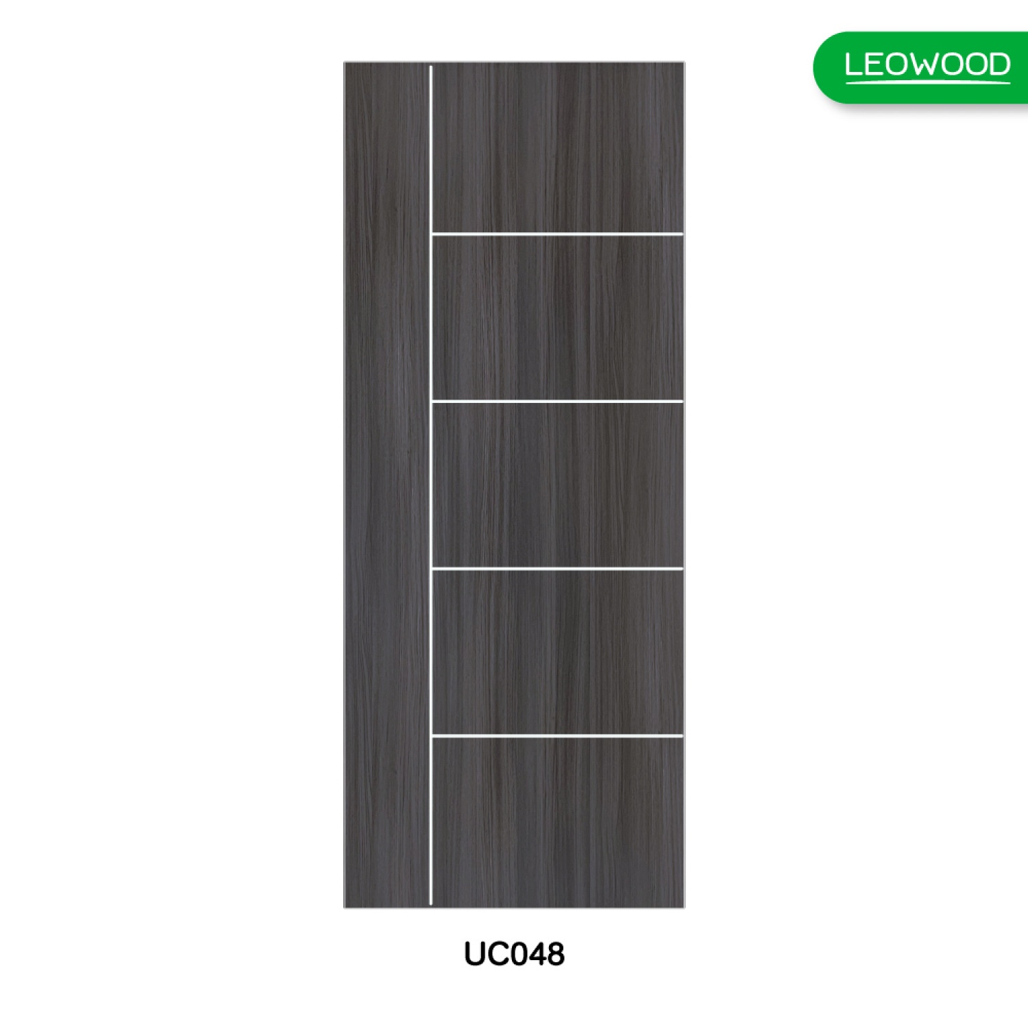 LEOWOOD ประตู UPVC ทนน้ำ ทนปลวก สี Cinereo Oak ขนาด 80x200 ซ.ม LEOWOOD