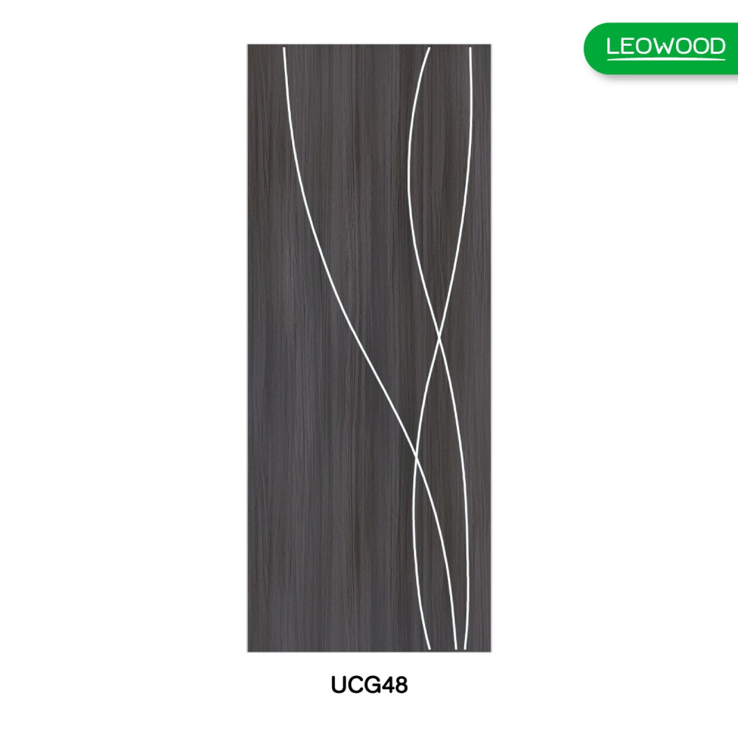 LWD ประตู UDoor UPVC ลาย G4 สี Cinereo Oak  ขนาด 80x200ซม.