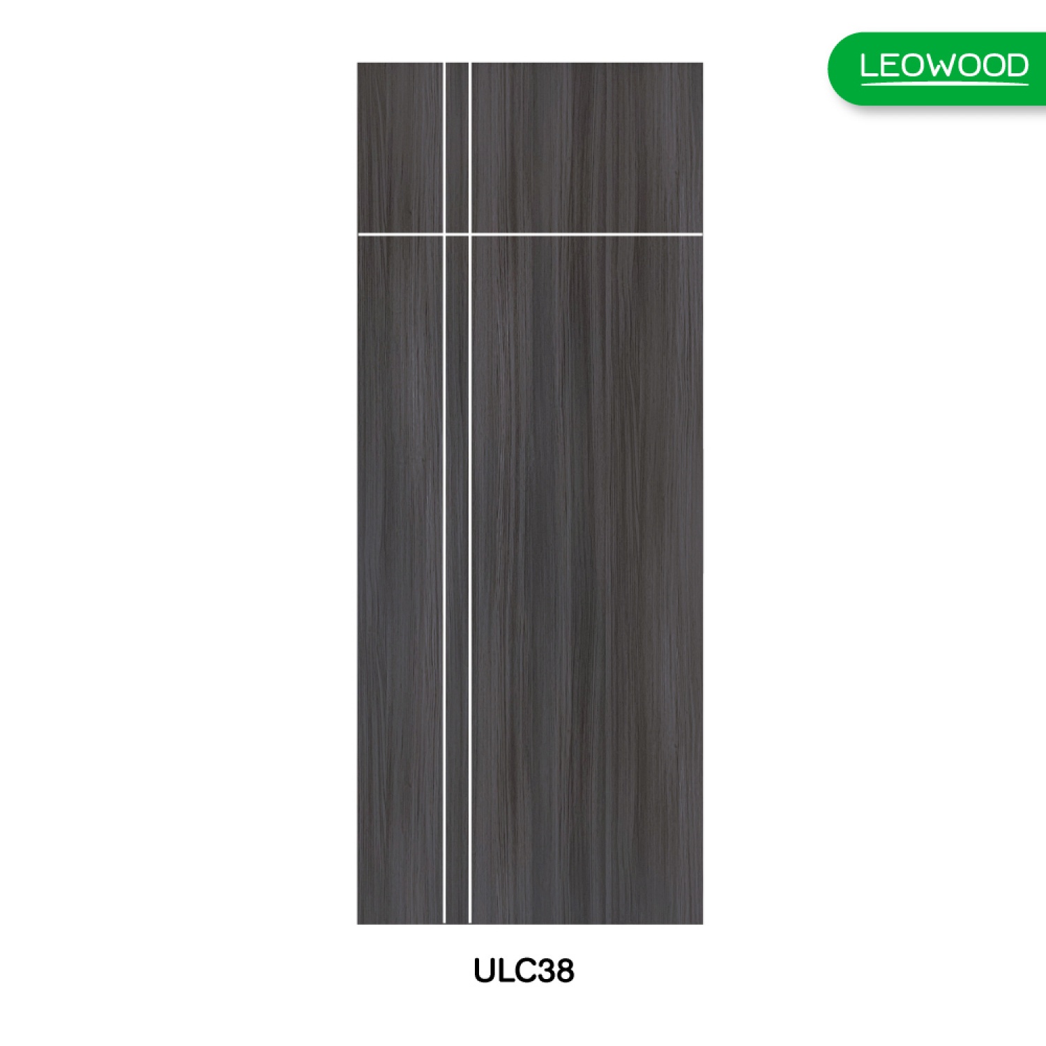 LEOWOOD ประตู UPVC สี Cenerio Oak ลาย 3 ขนาด 80x200 ซ.ม.