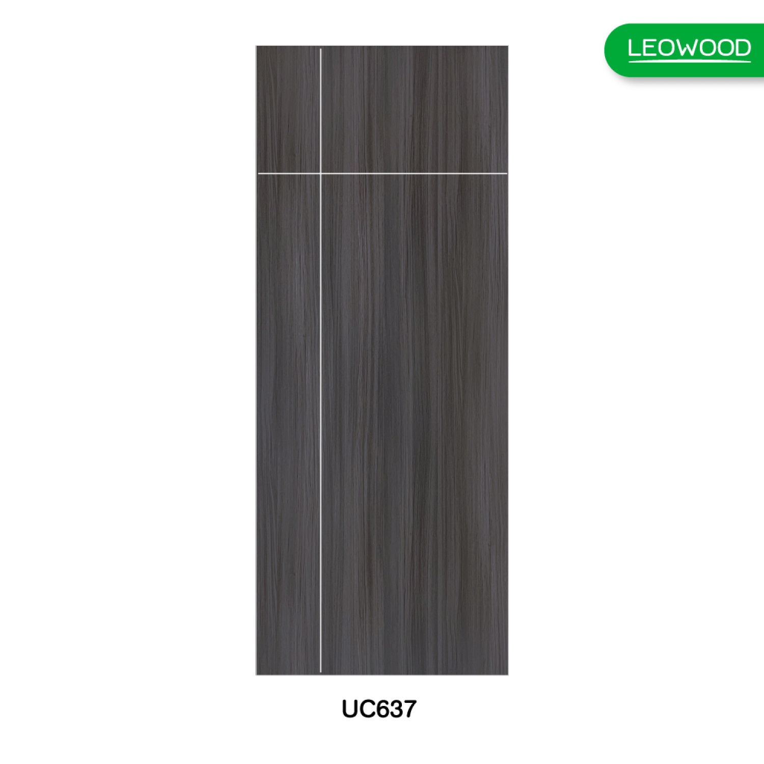 LWD ประตู UDoor UPVC ลาย 63 สี Cinereo Oak ขนาด 70x200ซม.
