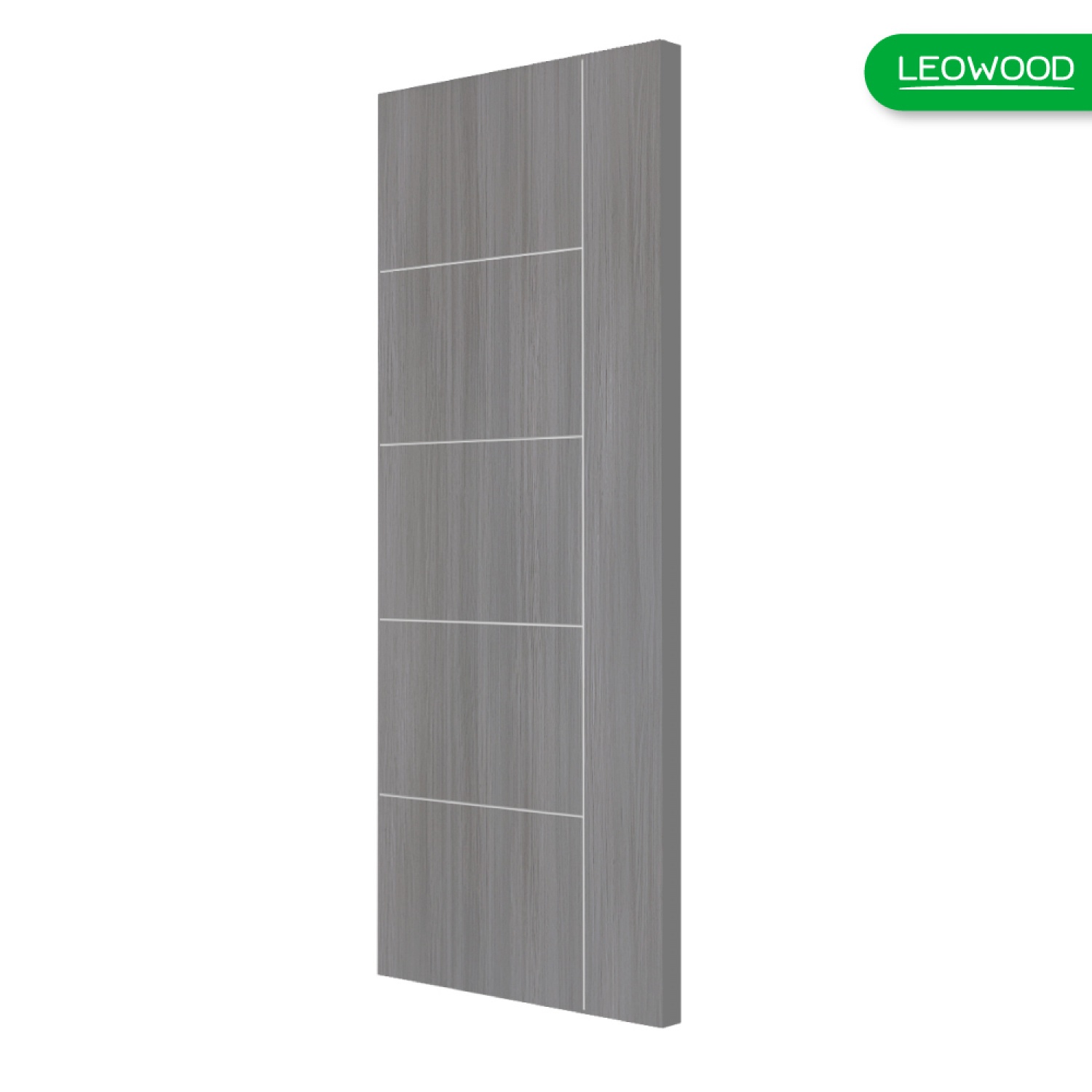 LWD ประตู UDoor UPVC ลาย 04 สี Light Grey ขนาด 70x200ซม.