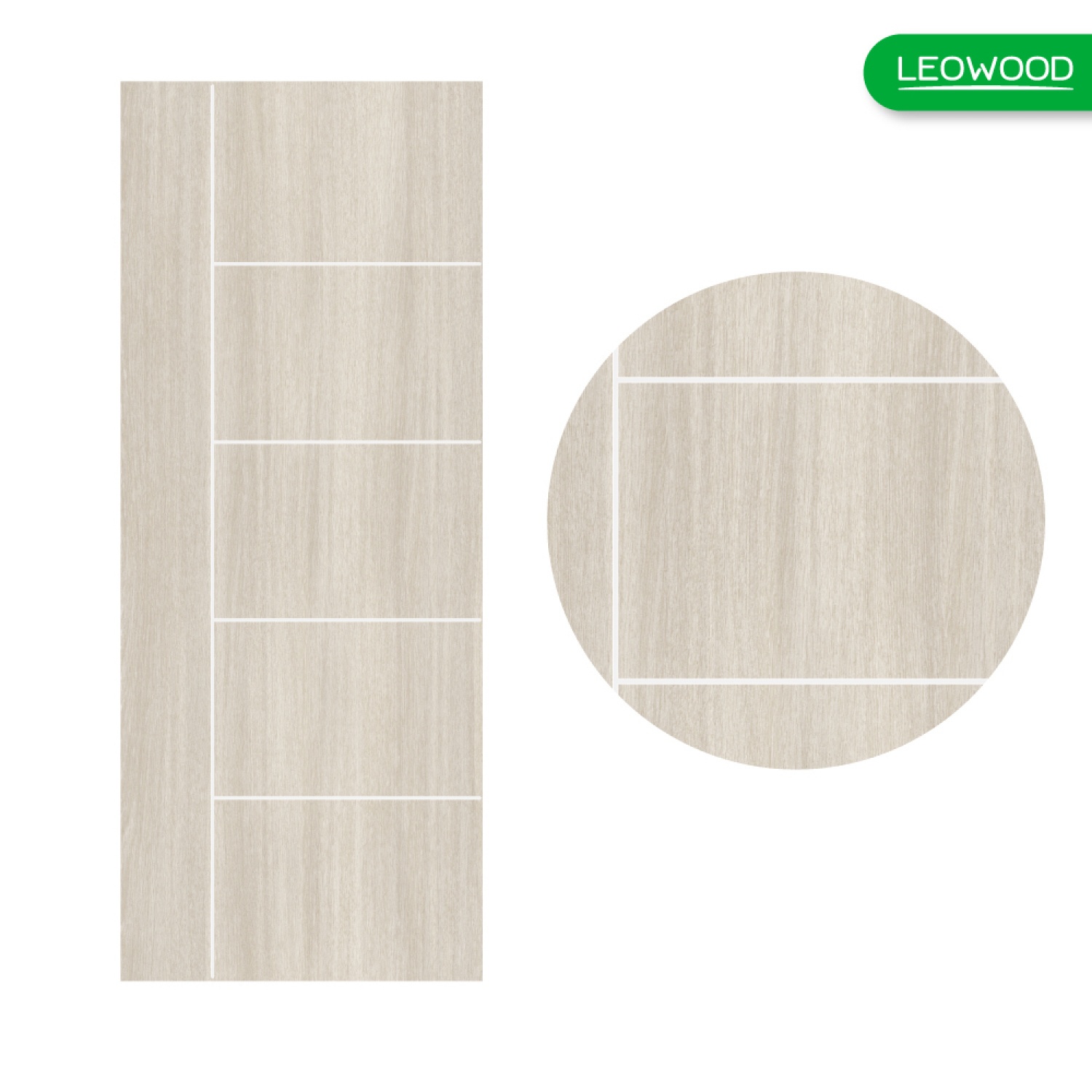 LEOWOOD ประตู UPVC สี Tango ลาย 04 ขนาด 70x200 ซ.ม.