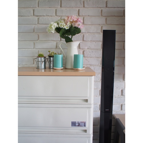 UP ตู้ลิ้นชักพลาสติกมีท็อป 4 ชั้น ขนาด 63x42x90 ซม.รุ่น SUMO-WT สีขาว