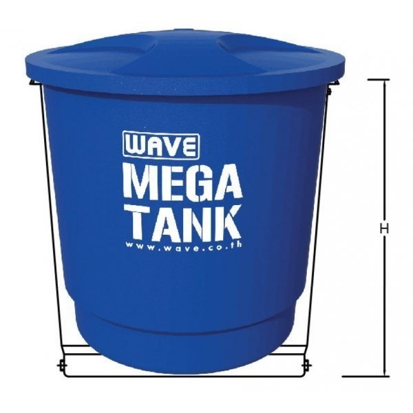 WAVE ถังเก็บน้ำบนดิน เวฟ เมก้าแท้งค์ รุ่น WWTG-1000-1000 ลิตร ทรงถ้วยแก้ว