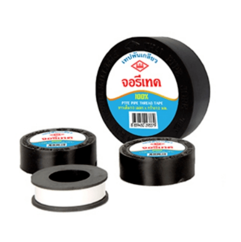 ท่อน้ำไทย เทปพันเกลียว 12มม.x10ม. รุ่น จอรีเทค สีขาว