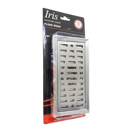 Iris ตะแกรงกันกลิ่นแสตนเลส304 ทรงยาว รุ่น IR-59104