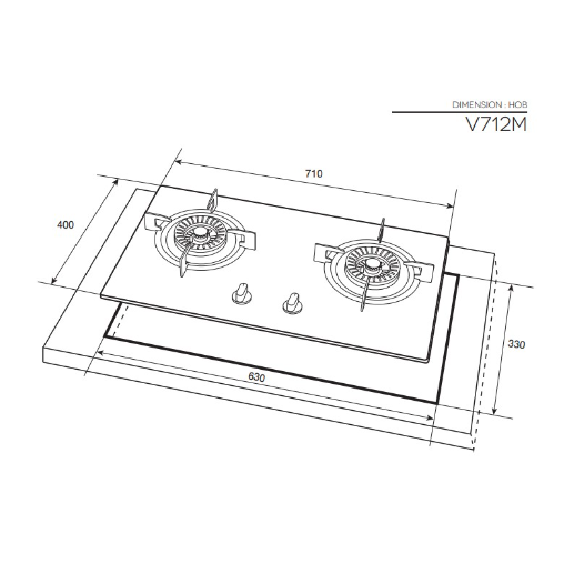 MEX ชุดเซ็ทเครื่องดูดควัน รุ่น KV7239X90 + เตาแก๊ส รุ่น V712M