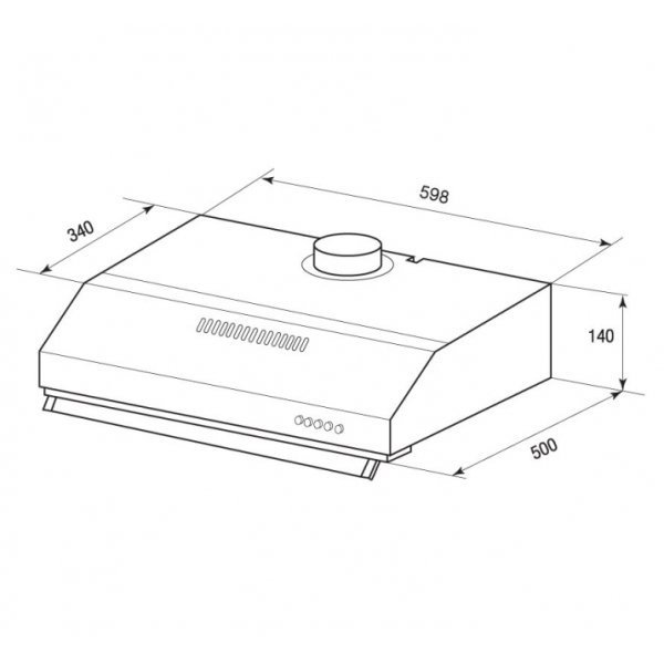MEX ชุดเซ็ท เครื่องดูดควันมาตรฐานสเตนเลส สตีล 60 ซม.+ เตาไฟฟ้าฐานเซรามิก