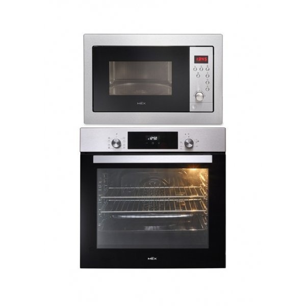 MEX ชุดเซ็ทเตาอบไฟฟ้า+ไมโครเวฟ DX963T+MM625S สีโครเมี่ยม