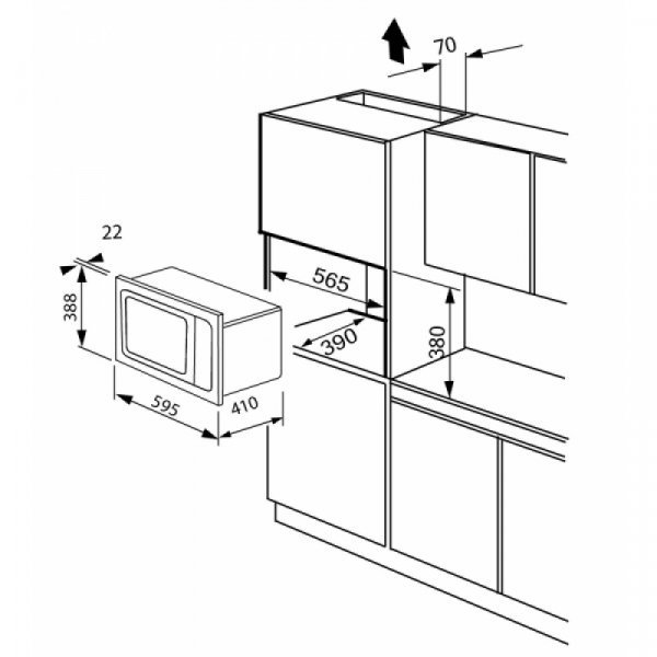 MEX ชุดเซ็ทเตาอบไมโครเวฟ CM925BX+ เตาอบ VRM9562B สีดำ
