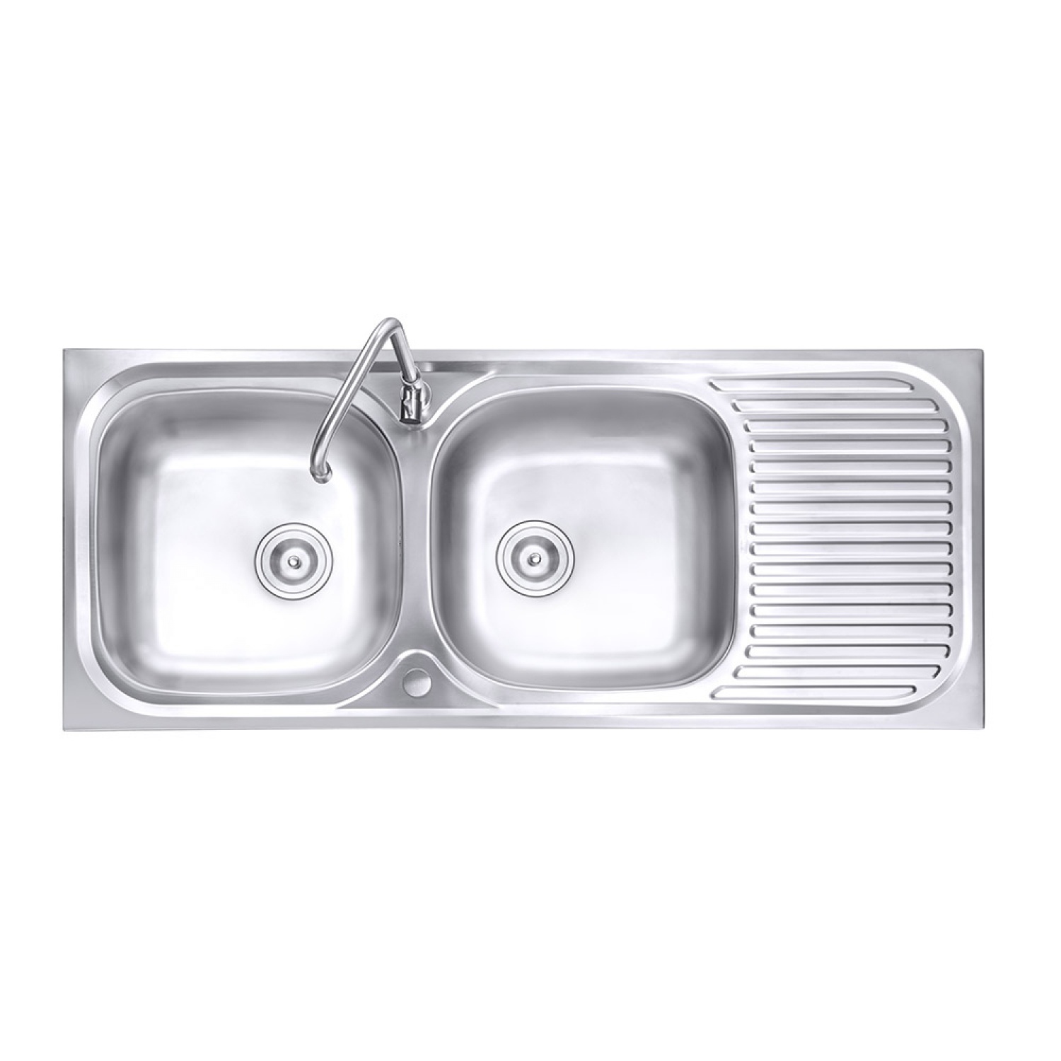 MEX อ่างล้างจาน 2 หลุม 1 ที่พัก รุ่น MSX120 สีสเตนเลส