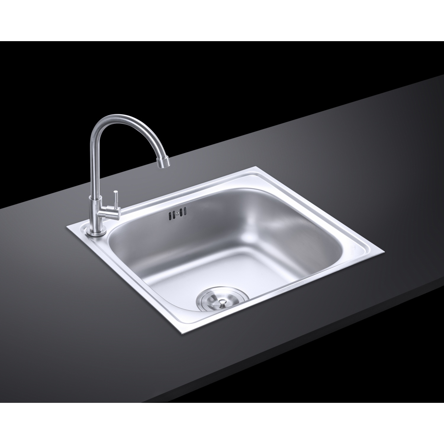 MEX อ่างล้างจาน 1 หลุม ไม่มีที่พัก รุ่น DSX48-NC ขนาด 48x43.5 ซม.สีสเตนเลส