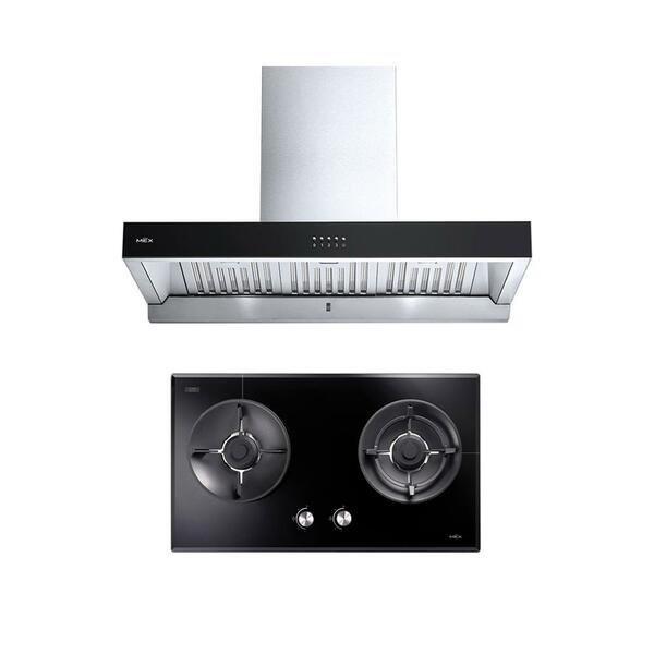 MEX เครื่องดูดควัน+เตาแก๊สแบบฝัง  K632BFX90+V7812MHR