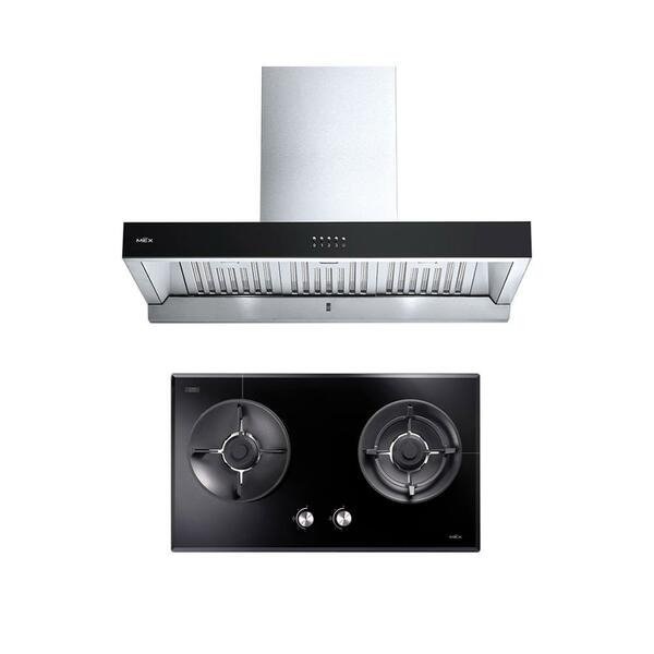 MEX เครื่องดูดควัน+เตาแก๊สแบบฝัง  K632BFX90+V7812MHR