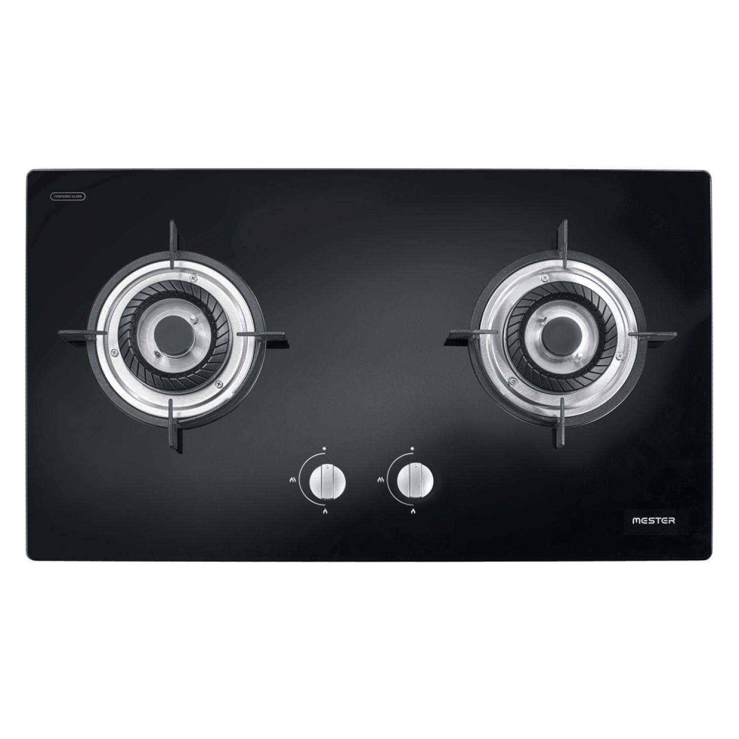 Mester By Mex เตาแก๊สแบบฝังหน้ากระจก 2 หัวเตา รุ่น  MV3732 สีดำ