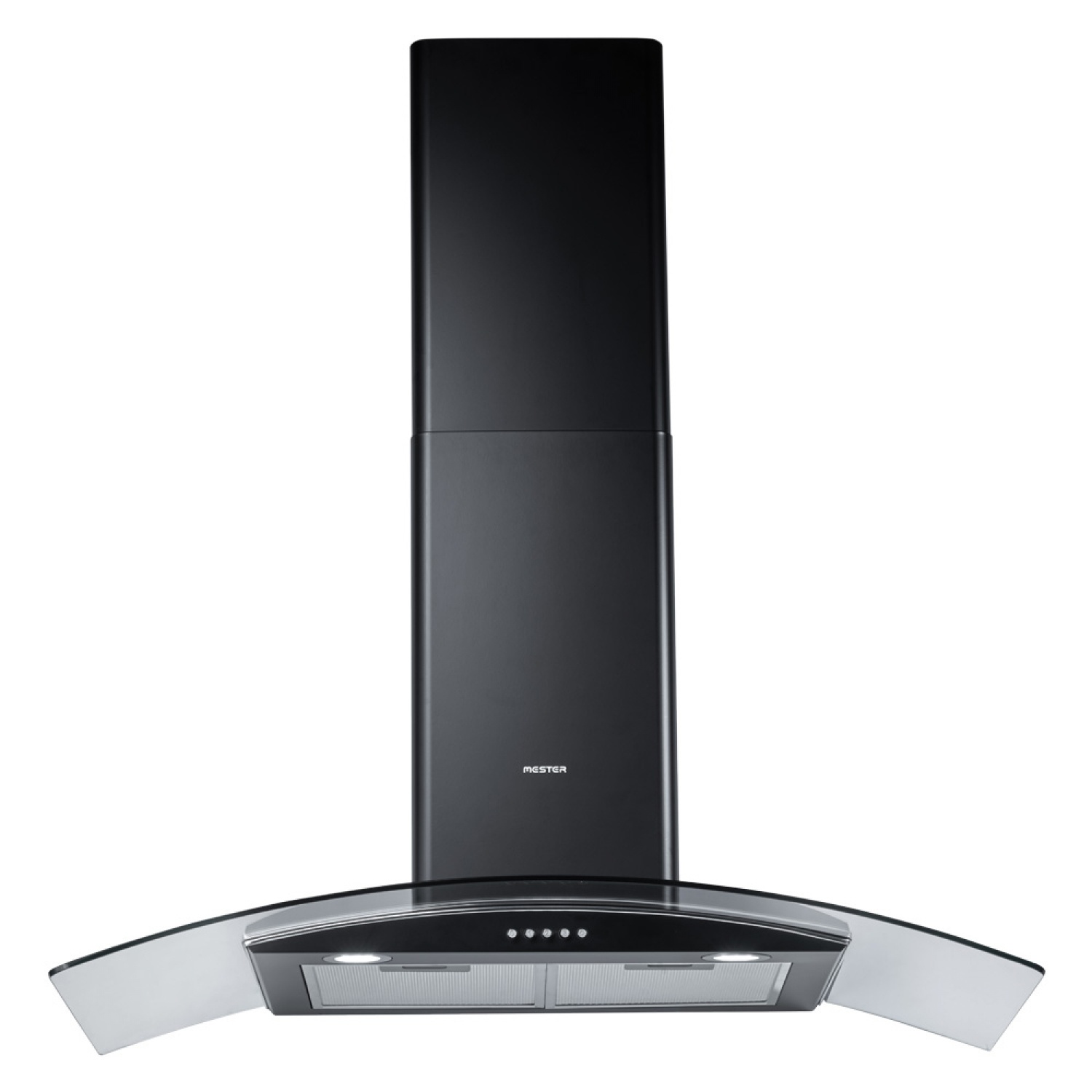 MEXเครื่องดูดควันกระโจมทรงกระจกโค้ง สีดำ รุ่น MC390BV	