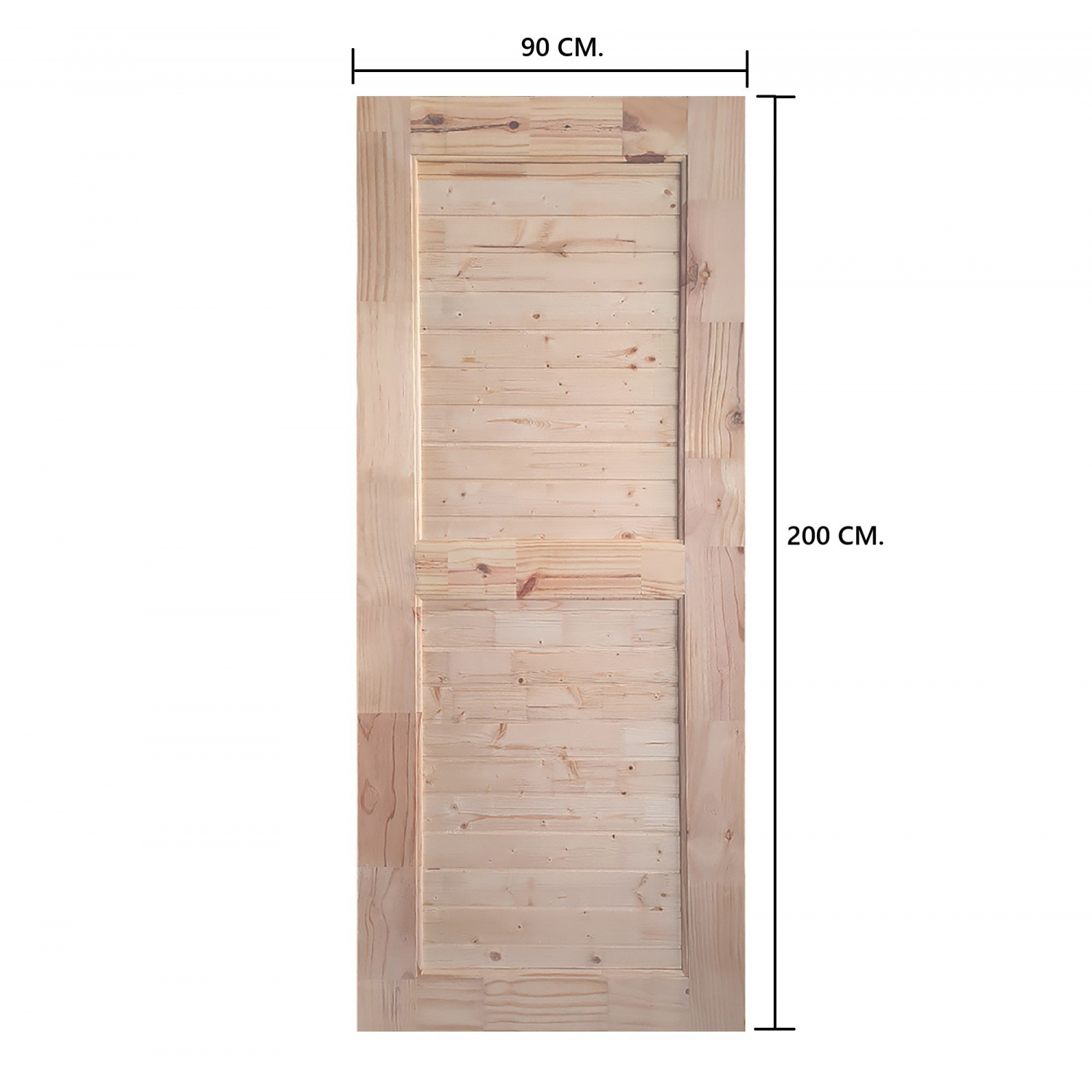 WINDOORS ประตูไม้สนNz ลวดลาย EXPO-79 ขนาด 90x200 ซม.