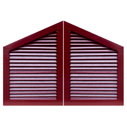 WINDOORS จั่วไม้เนื้อแข็ง LJ-04 (3ซม.) 60x40ซม. ทำสี พร้อมมุ้ง