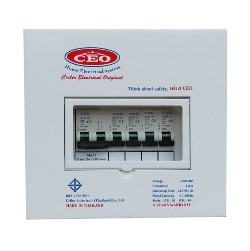 CEO ตู้คอนซูเมอร์สำเร็จ 4 ช่อง 63A